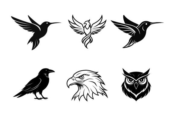 Bird Silhouette Vector Icon Bundle