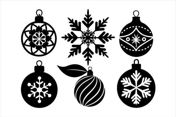 Christmas Ornament Elements Icon Bundle