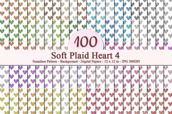 Exploring the Versatility of Soft Plaid Heart 4 Seamless Pattern