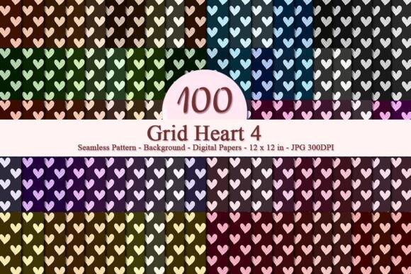 Grid Heart 4 Seamless Pattern: A Versatile Digital Design for Creative Businesses