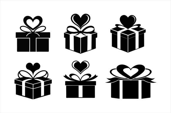 Heart Ribbon Gift Box Vector Icon Bundle: A Creative Resource for Designers and Businesses