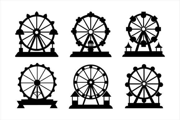 Miniature Ferris Wheel Icon Bundle: A Delightful Addition to Your Design Toolkit