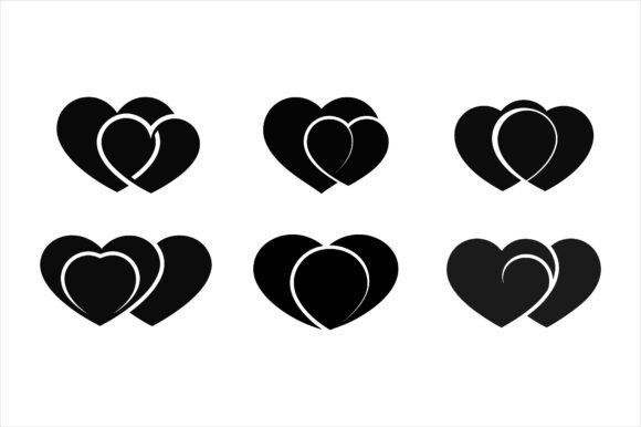 Overlapping Hearts Silhouette Bundle: A Versatile Design for All Your Creative Needs