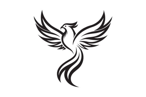 Phoenix Silhouette Vector Icon: A Modern Design Essential for Creative Professionals