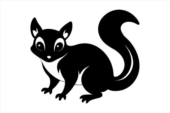 Sugar Glider Silhouette Icon Bundle