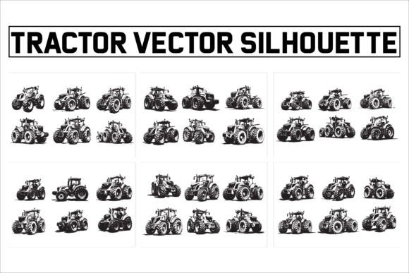 Tractor Vector Silhouette Collection2: A Strategic Asset for Creative and Commercial Projects